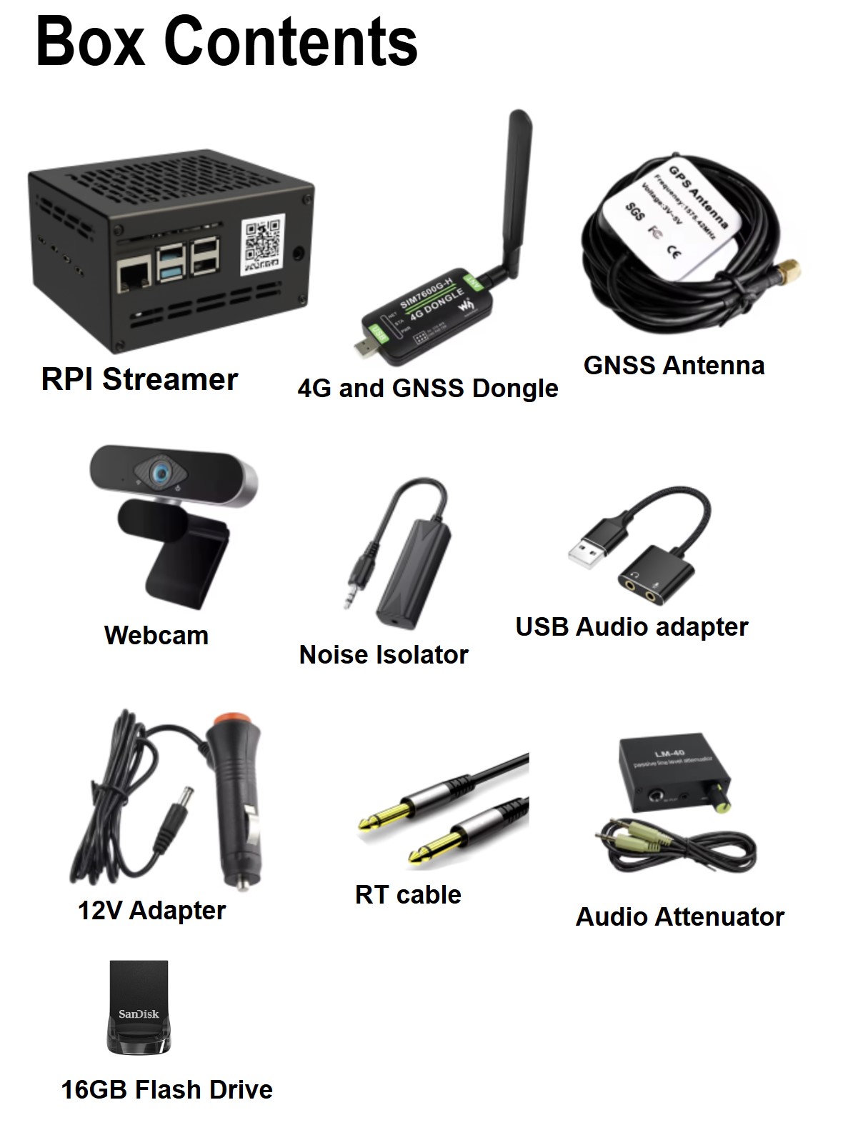 Complete RPI Streamer Kit Box Contents